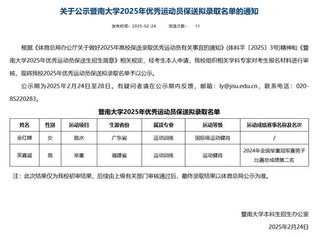 全红婵拟被保送暨南大学，跳水新星的教育之旅，这背后有哪些故事？时长约XXXX字。